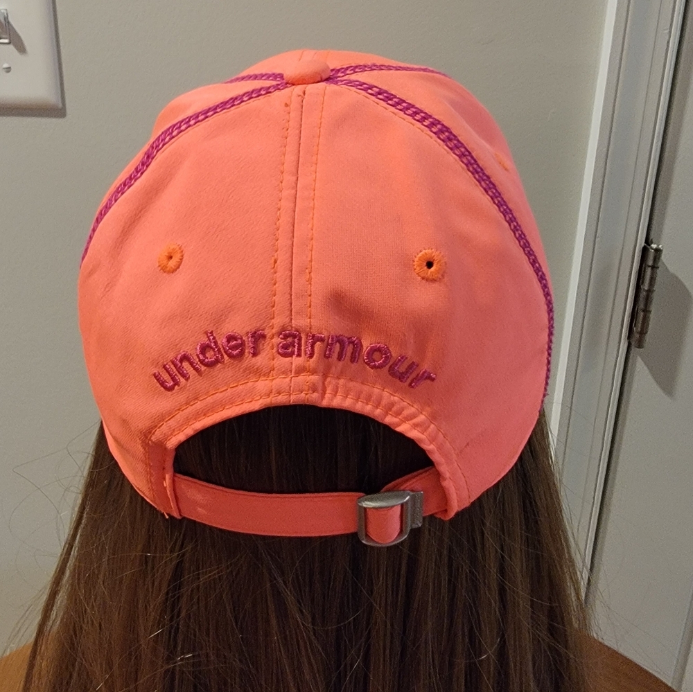 Under Armour Neon Orange Women's Adjustable Hat‎ - Picture 6 of 7